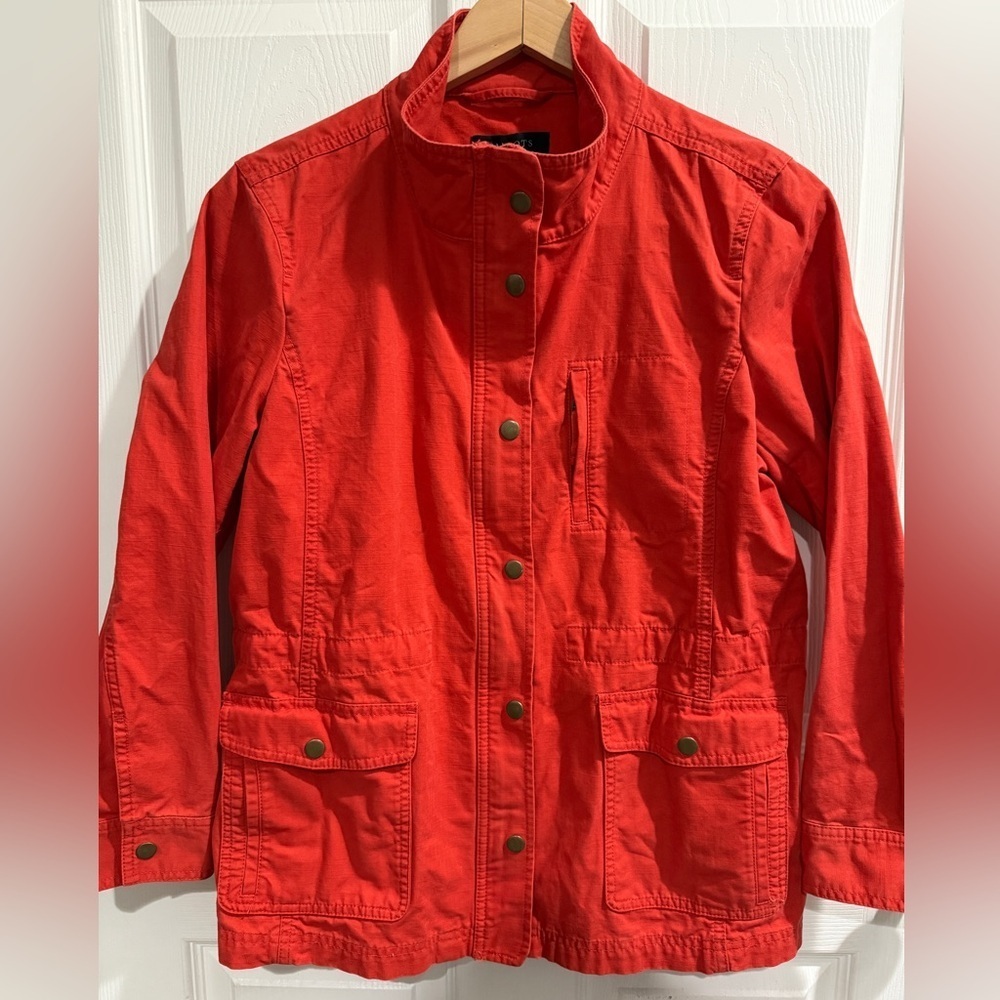 Talbots Petite Red Chore Jacket❤️ Lightweight perfect for Fall🍁